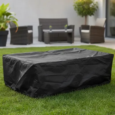 Immagine prodotto di Copertura protettiva 132x132x80 Nero mobili da giardino rattan copertura telone copertura tempo