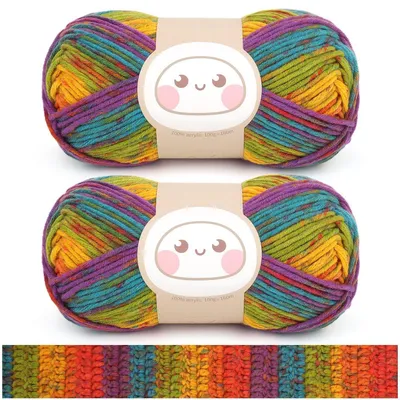 Immagine prodotto di Lana per lavorare a maglia, sfumatura di colore, 200g, 8 fili, acrilico, 320 metri, colori pastello