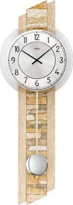 Produktbild von AMS Quarz-Pendeluhr, Quarz-Pendelwerk, 23x67x8cm, 7423