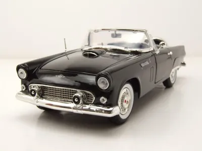 Produktbild von Motormax 73173SW Ford Thunderbird Convertible 1956 schwarz 1:18