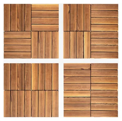 Produktbild von Wetterfeste WPC Terrassendielen 30x30cm für Balkon und Terrasse, DIY Entwässerungssystem, 36 Stück