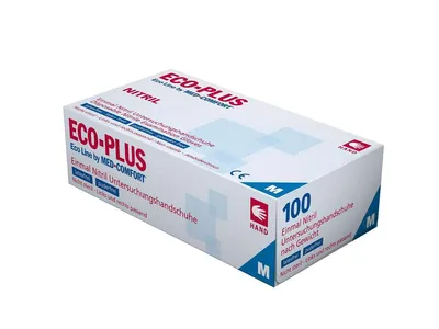 Produktbild von AMPRI ECO PLUS Nitril PF weiß Gr. S 1 Pack = 100 stk.