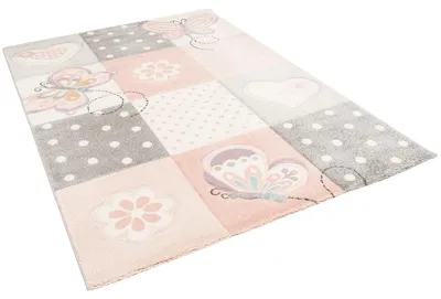 Produktbild von Kinderteppich | Spielteppich | Kurzflor | Verschiedene Motive, Größe:80x150 cm, Farbe:Rosa