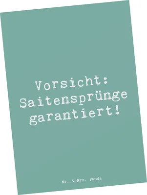 Produktbild von Mr. & Mrs. Panda Postkarte Spruch Shamisen Abenteuer - Meeresbrise - Geschenk, Musiker, Instrument, Musikinstrument, Ansichtskarte, japanisch, Musik, Saiteninstrument