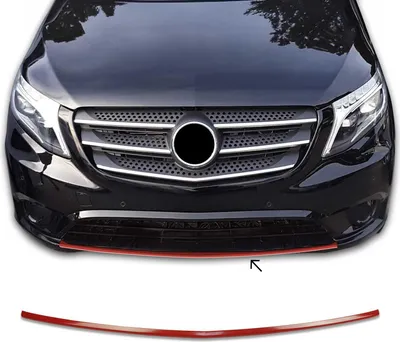 Obrázek produktu pro Lišty mřížky chladiče Lišty mřížky chladiče pro Mercedes Vito W447 2014-2025 chrom červený