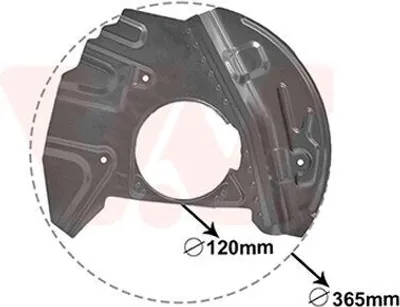 Produktbild von VAN WEZEL Spritzblech Bremsscheibe für BMW X5 (E53) Vorne Links 0685371 Ankerblech