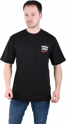 Produktbild von Oversize Herren T-Shirt Basic Long Tee Designer Shirt Basic Tee Sommer TS-5001 L Schwarz