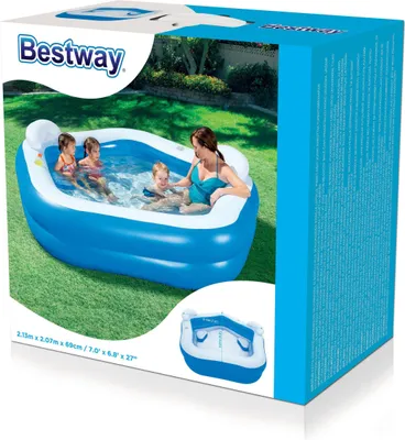 Produktbild von Bestway® Family Pool Backyard Oasis™ 213 x 206 x 69 cm, eckig