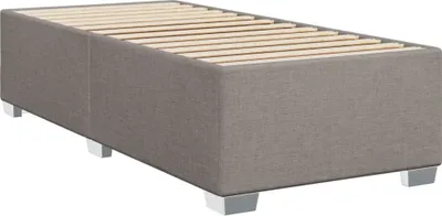 Produktbild von vidaXL Bettgestell ohne Matratze Taupe 90x190 cm Stoff