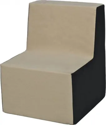 Produktbild von Pouf Sessel Stuhl für Kinderzimmer, beige-graues Ruhekomfortspiel
