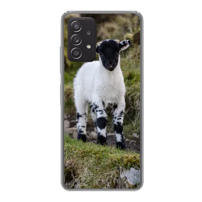 Produktbild von MuchoWow® Handyhülle Schutzhülle Hülle für Samsung galaxy a73 Lamm - Schwarz - Weiß - Tupfen Silikon Softcase Handy Hülle - Handyhülle