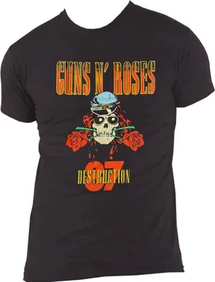Produktbild von Guns N Roses - "Tour ´87" T-Shirt für Herren/Damen Uni RO3111 (XXL) (Schwarz)