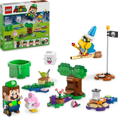Produktbild von LEGO Super Mario Abenteuer mit dem interaktiven LEGO Luigi, Nintendo Geschenk für Jungen, Mädchen und Gamer ab 6 Jahren, Abenteuer-Spielset für Kinder mit rosa Baby Yoshi 71440