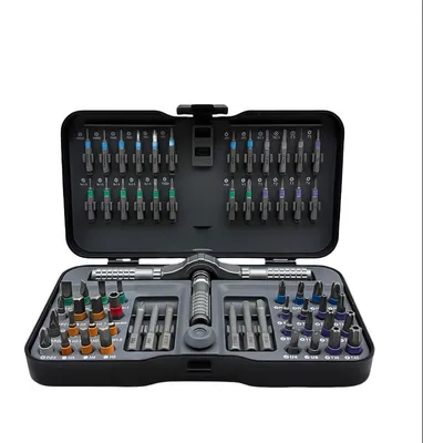 Produktbild von 66-teiliges Ratschen-Schraubendreher Set, starker magnetischer Schraubenzieher mit Bits, Haushalts Reparatur Werkzeugset