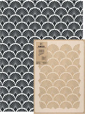 Produktbild von Wandschablone Groß Muster, Malschablone 59x95 cm Art Deco Palme Wiederverwendbare Kunststoff, Geometrische Tapete Wandgestaltung