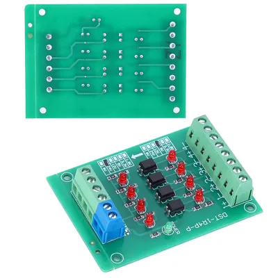 Productafbeelding van 4-kanaals optocoupler isolatiemodule, optocoupler isolatiemodule, optocoupler isolatieprintplaat, PLC-module, module voor spanningssignaalniveau