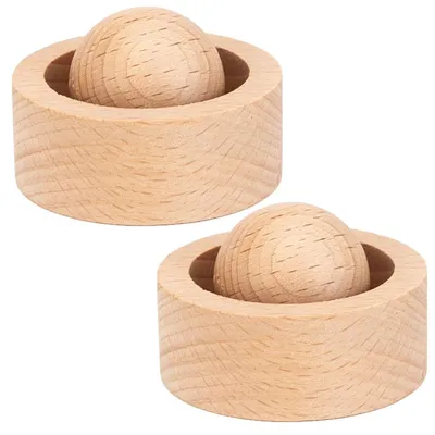 Produktbild von Diffusor Kugel aus natürlichem Holz für ätherische Öle,2 Stück handgefertigte Aromatherapie Dekorationen aus Holz, wiederverwendbarer Tragbarer