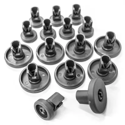 Imagen del producto de Juego de ruedas para la cesta superior y soporte inferior para lavavajillas, 8 piezas + 8 piezas