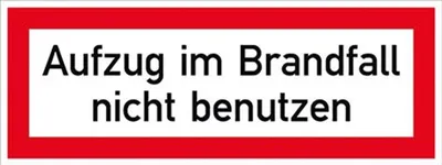 Immagine prodotto di SafetyMarking® Brandschutzschild   - Aufzug im Brandfall nicht benutzen