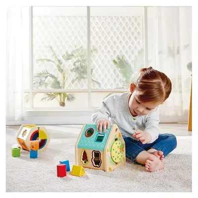 Produktbild von Hape Critter House Shape Sorter, 2 Jahr(e), Holz, Mehrfarbig