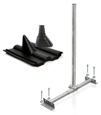 Produktbild von PremiumX X100-60 SAT Dachsparrenhalter feuerverzinkt Frankfurter Set schwarz