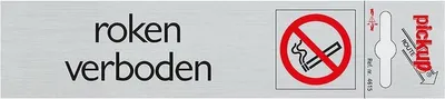 Produktbild von Pickup Route Alulook 165x44 mm Roken Verboden