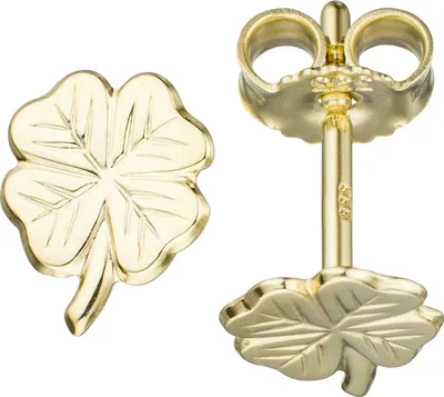 Produktbild von JOBO Kinder Ohrstecker Kleeblatt 333 Gold Gelbgold Ohrringe Kinderohrringe