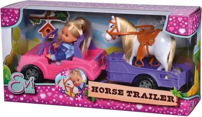 Immagine prodotto di SIMBA Evi jeep + cavallo su rimorchio 573-7460