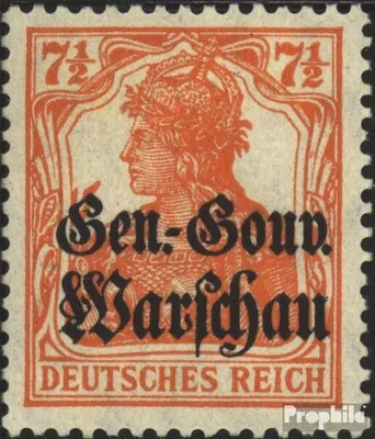Produktbild von Briefmarken Dt. Besetzung Polen 1. WK 1916 Mi 9b  gestempelt Germania