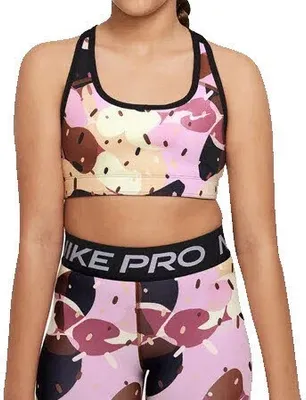Produktbild von NIKE G Nk Swoosh Rev Bra Per Aop Top Kinder rosa XL