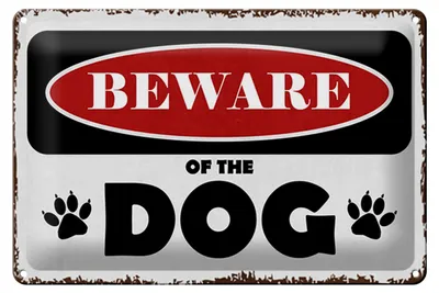 Produktbild von Blechschild Spruch 30x20cm  of the dog Vorsicht Hund