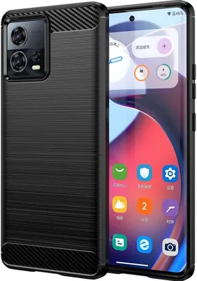 Produktbild von Mobigear Brushed Slim  Motorola Edge 30 Fusion Hülle Flexibles TPU Backcover - Schwarz