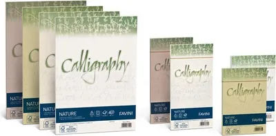 Produktbild von Favini Nature Calligraphy, Universal, A4 (210x297 mm), 50 Blätter, 100 g/m², Beige, Forest Stewardship Council (FSC)