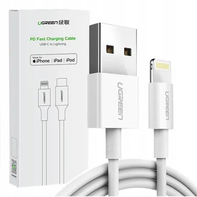 Image de Câble Ugreen Us155 20730 Usb-A / Lightning Mfi 2.4A 2M - Biały
