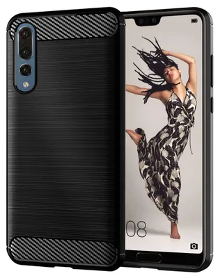 Obrázok produktu pre Techsuit Carbon Silicone puzdro pre Huawei P20 Pro – čierne