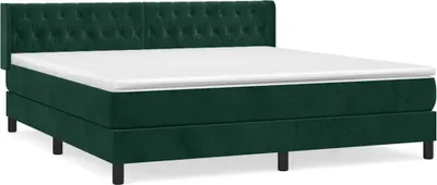 Productafbeelding van vidaXL Boxspringbed met matras, donkergroen, 180x200 cm, fluweel