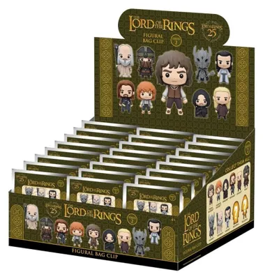 Productafbeelding van "The Lord of the Rings" 3D schuimrubberen sleutelhanger serie 2, display met 24 stuks
