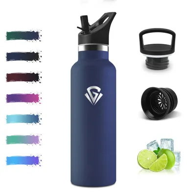 Produktbild von Trinkflasche Edelstahl 750ml, BPA-frei, auslaufsicher, doppelwandig, königsblau