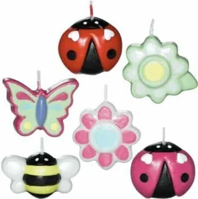 Produktbild von Amscan Geburtstagskerzen für Mädchen-Geburtstagsparty, 6 Stück, ca. 3 cm