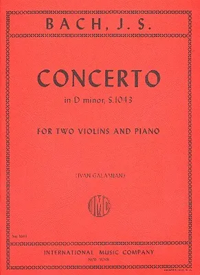 Produktbild von Concerto d minor BWV1043 for 2 violins and piano