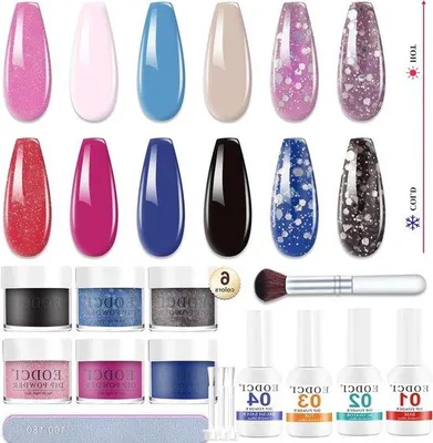 Image de Kit de démarrage pour les ongles - Kit Thermodip 6 couleurs avec accessoires