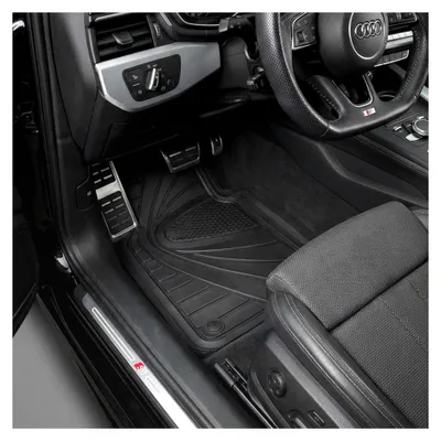 Produktbild von Robuste Gummi Fußmatten Set – 4 Stück für vorne und hinten, Ganzjahresmatten für PKW, SUV, LKW, Schwarz