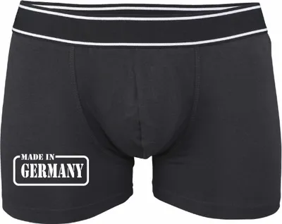 Produktbild von Boxershorts - Mann - Boxer-0019-man-black-v-L - schwarz - L - vorn -  GERMANY - lustiges Motiv - Spruch - Unterwäsche - Unterhose - Freizeit - lustig