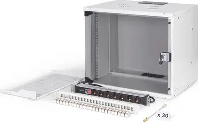 Produktbild von DIGITUS Netzwerk-Set 483 mm (19") - 9HE, 540x400 mm (BxT) we
