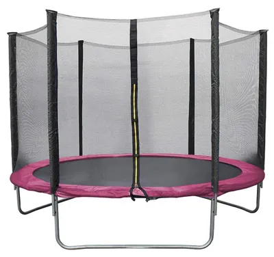 Produktbild von Gartentrampolin für Kinder - Rundes Trampolin - Ø 1,83 m - Sicherheitsnetz 1,63 m hoch - Outdoor Balance-Training - Schwarz
