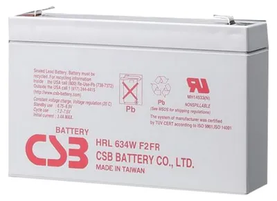 Obrázek produktu pro CSB Pb záložní akumulátor VRLA AGM 6V/9Ah (HRL634W F2)