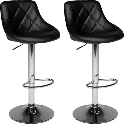 Image de Lot de 2 tabourets de bar noir JASPER