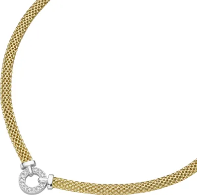 Produktbild von Collier Smart Jewel elegant mit Zirkonia, Silber 925 Silber - vergoldet Bicolor 45 cm
