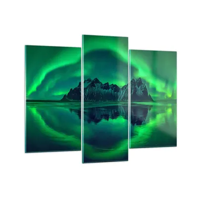 Produktbild von Bilder auf glas - Berg Gletscher Wasser - 130x100cm - Glasbilder - Wandbilder - Kunstdruck - zum Aufhängen bereit - Wanddekoration aus Glas - Glas Bilder - Wandbild auf Glas - GCB130x100-4012