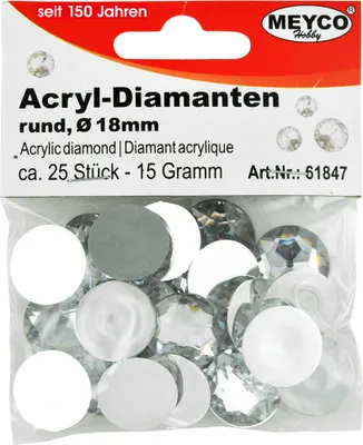 Produktbild von Acryl-Diamanten, Ø 18mm, 15g (ca. 25 Stück), kristall
